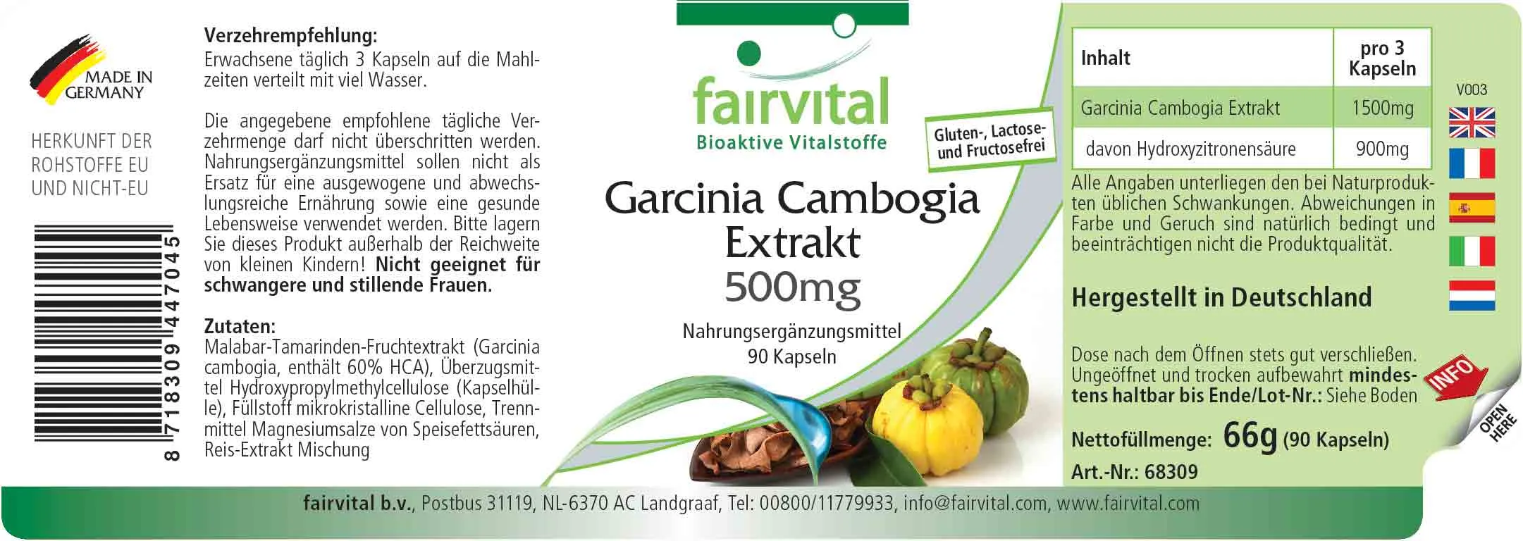Garcinia Cambogia Extract 500mg - 90 Capsules Garcinia Cambogia Extract 500mg - 90 Capsules