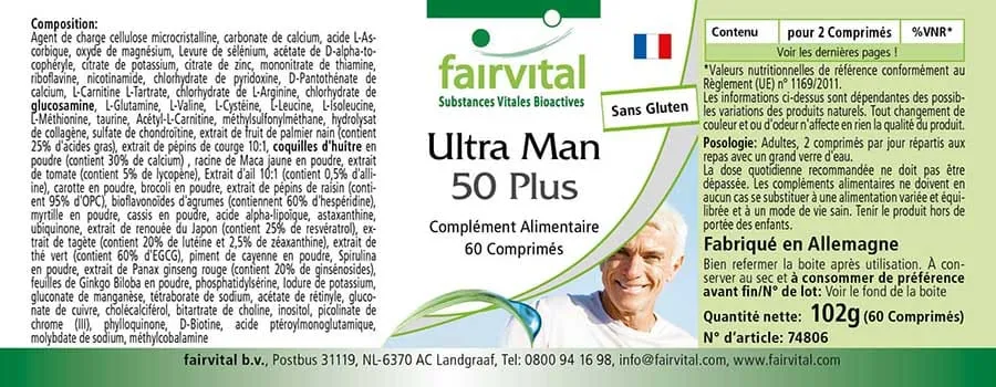 Ultra Man 50 Plus - 60 tabletten Ultra Man 50 Plus - 60 tabletten