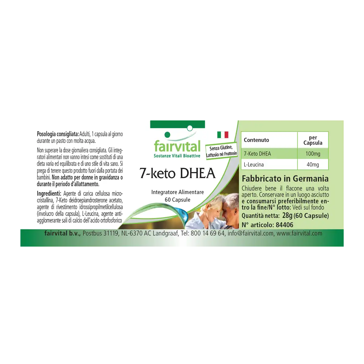 7-Keto DHEA - Hochdosiert und Vegan - 60 Kapseln | Fairvital 7-Keto DHEA - Hochdosiert und Vegan - 60 Kapseln | Fairvital