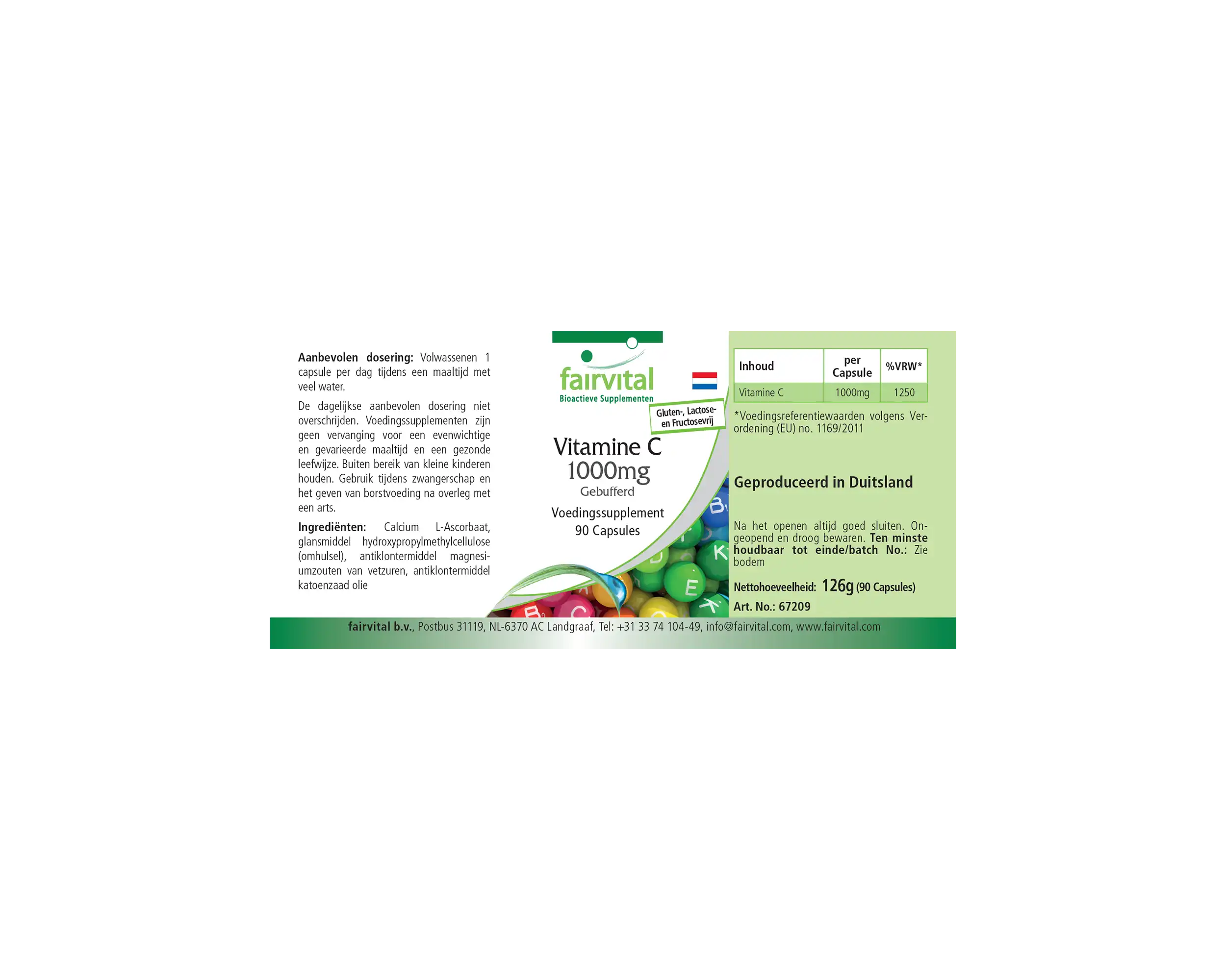 Vitamin C 1000mg buffered - 90 Capsules