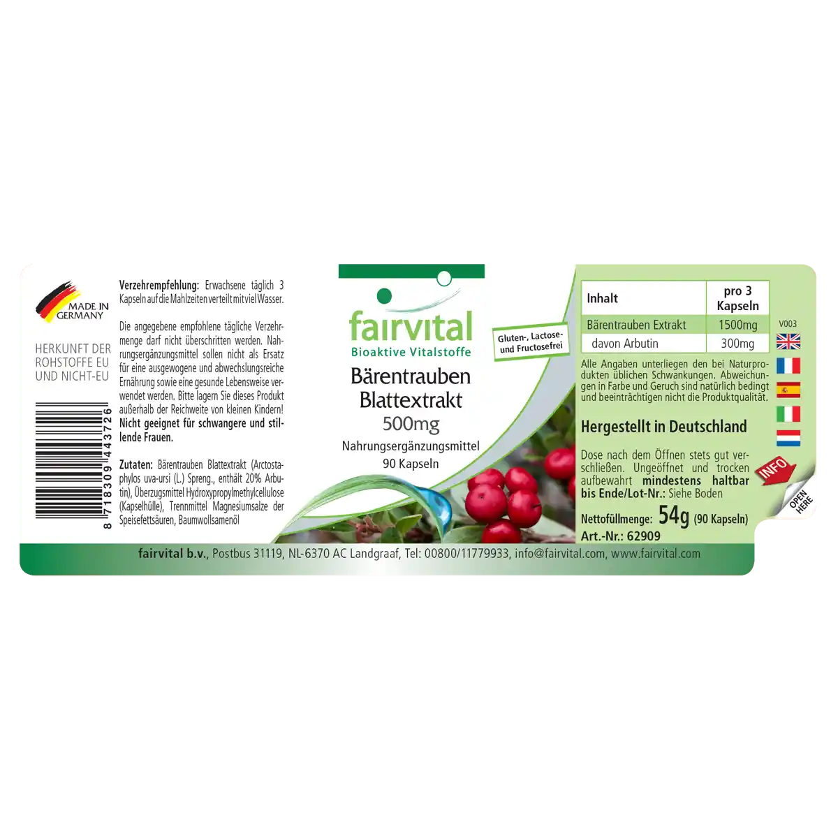 Berendruifbladextract 500mg Berendruifbladextract 500mg