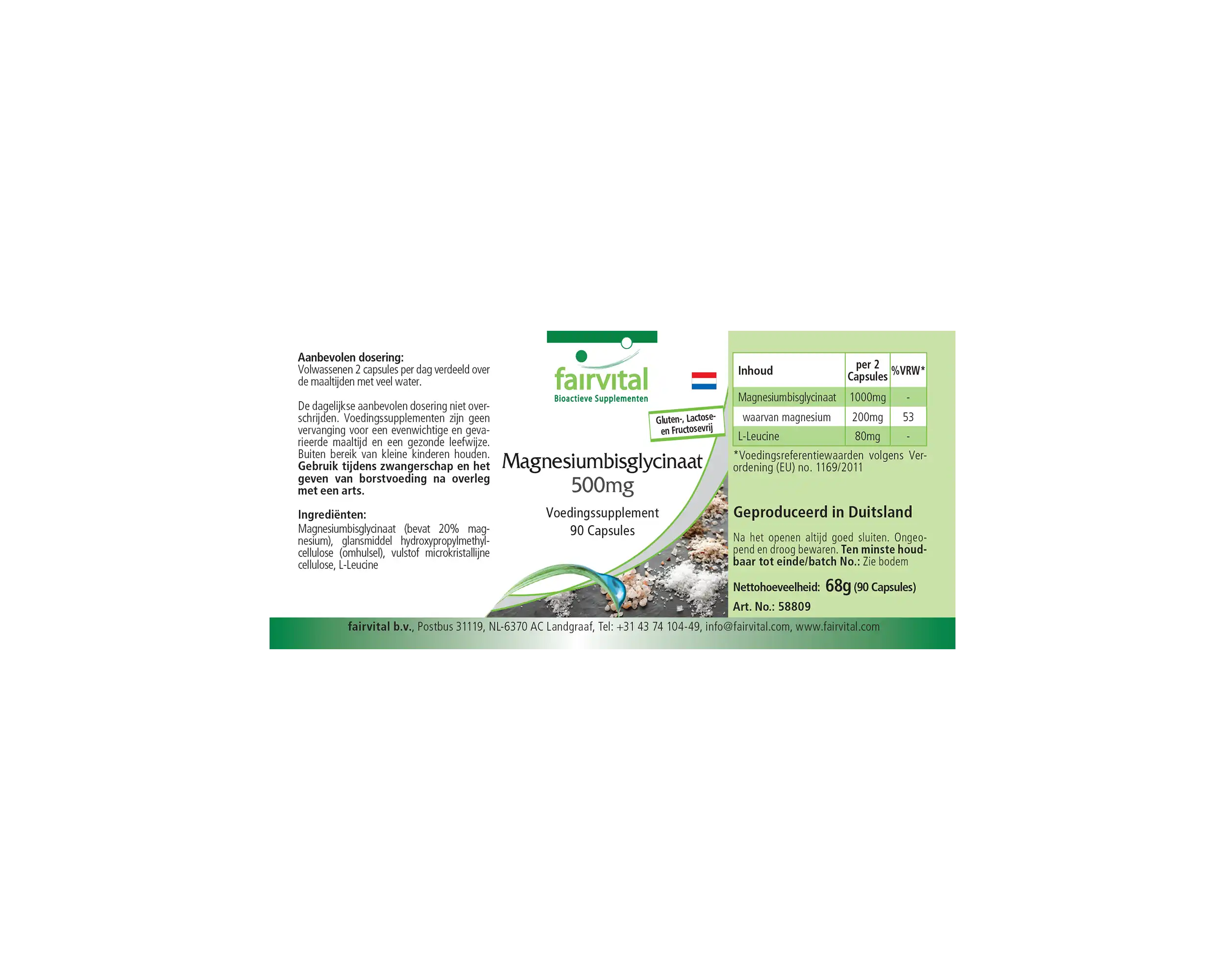 Bisglycinate de magnésium 500 mg