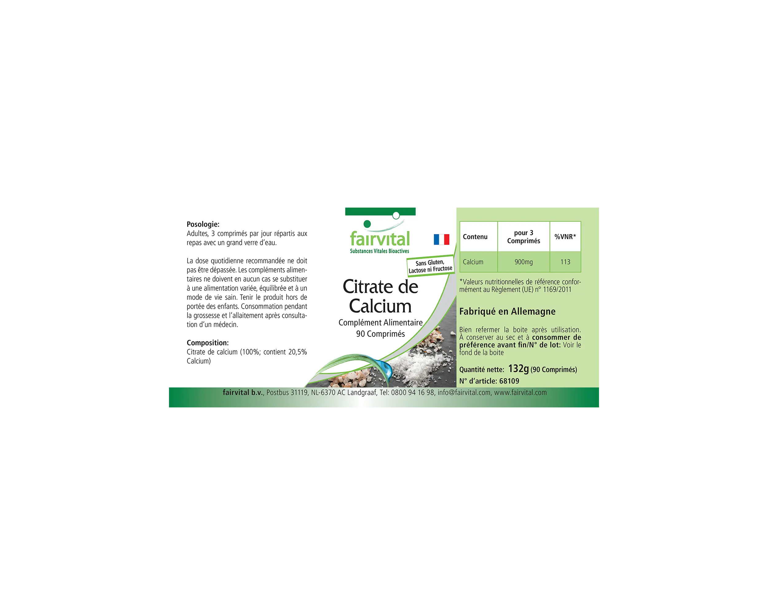 Calcium citrate containing 300mg calcium - 90 tablets