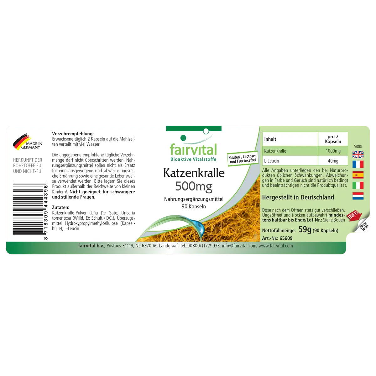 Kattenklauw 500mg - 90 capsules Kattenklauw 500mg - 90 capsules