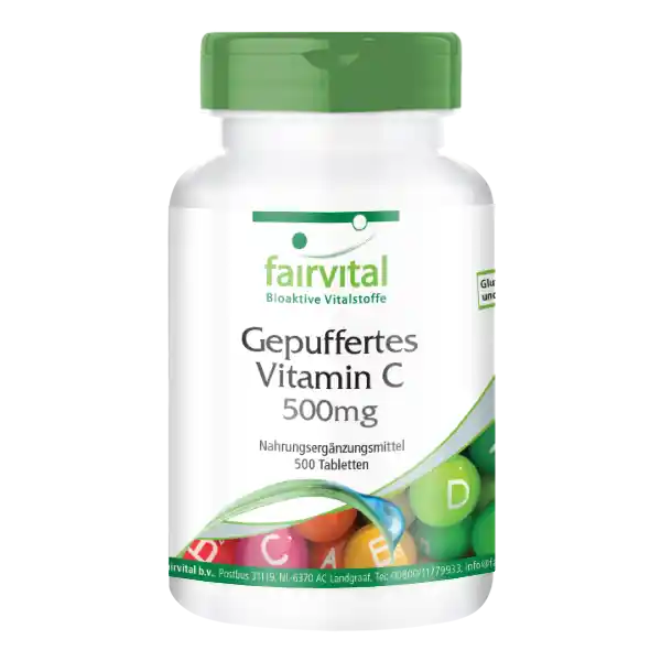 Gebufferde Vitamine C 500mg - 500 tabletten