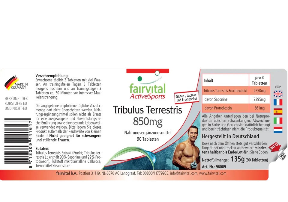 Tribulus Terrestris - 90 comprimidos