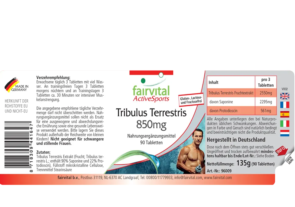 Tribulus Terrestris - 90 tabletten Tribulus Terrestris - 90 tabletten