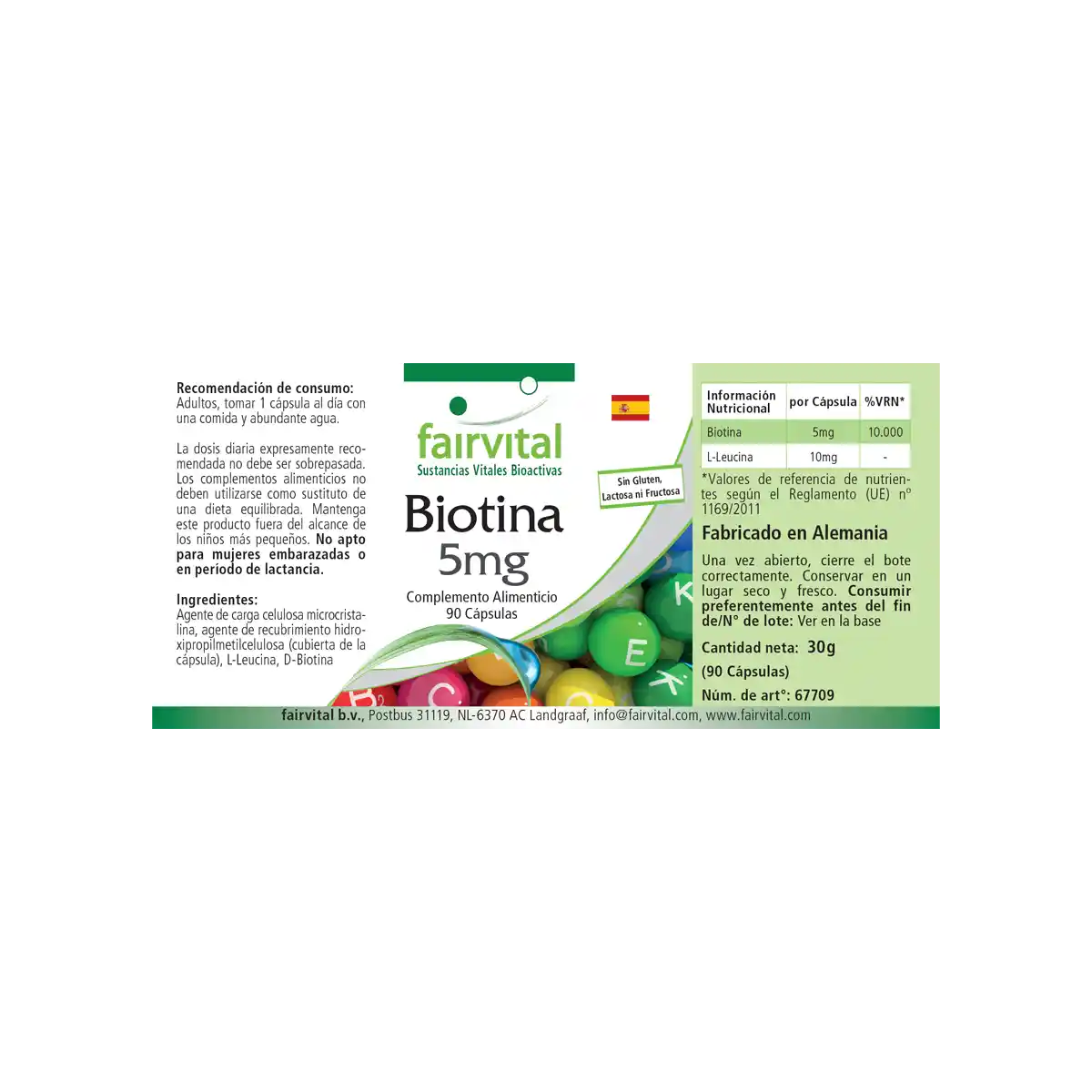 Biotina 5mg - 90 Cápsulas Biotina 5mg - 90 Cápsulas