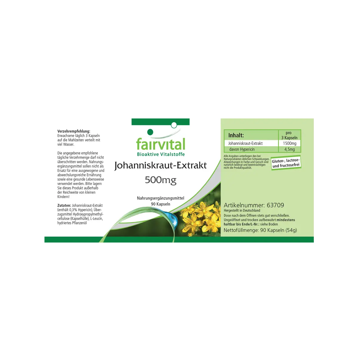 St John´s wort extract 500mg with hypericin - 90 capsules