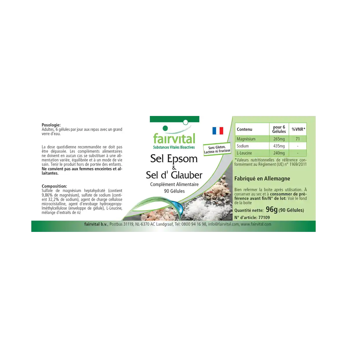 Epsomzout en Glauberzout - 90 capsules Epsomzout en Glauberzout - 90 capsules