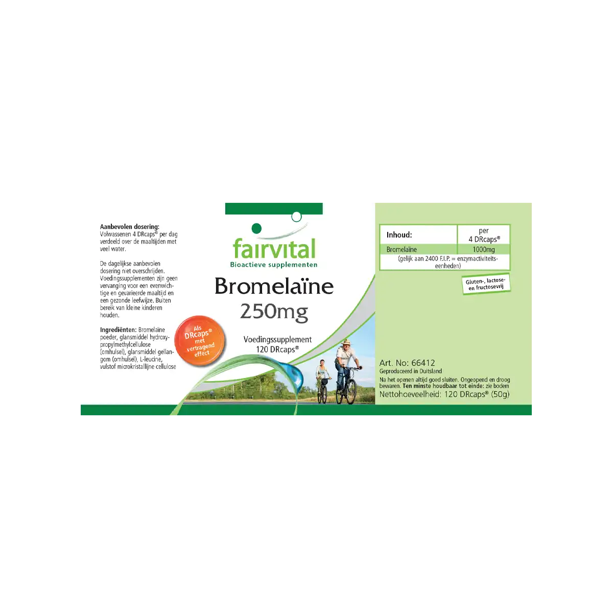 Bromelaïne 250mg - 120 DRCaps®, gastroresistent Bromelaïne 250mg - 120 DRCaps®, gastroresistent