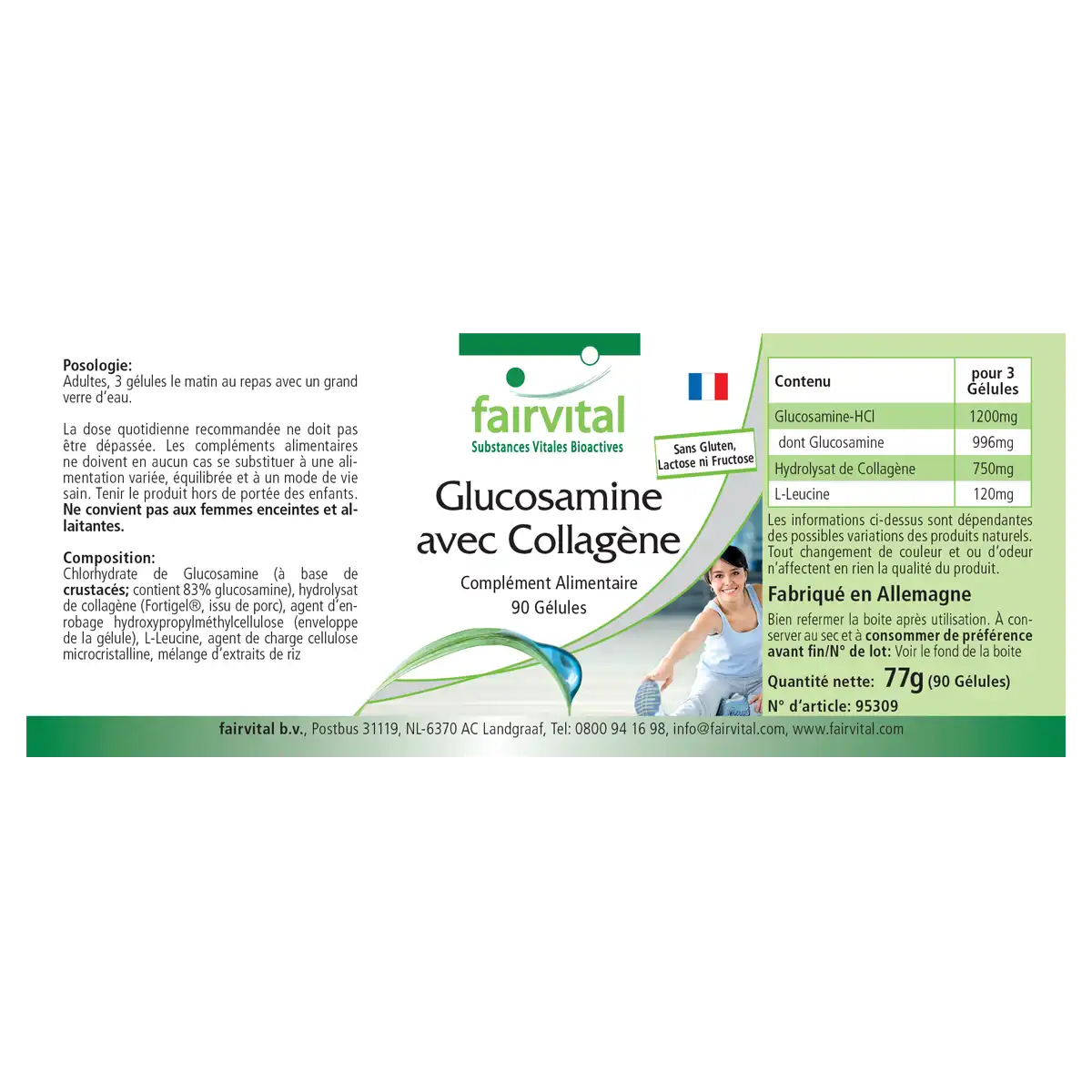 Glucosamine met collageen - 90 capsules Glucosamine met collageen - 90 capsules