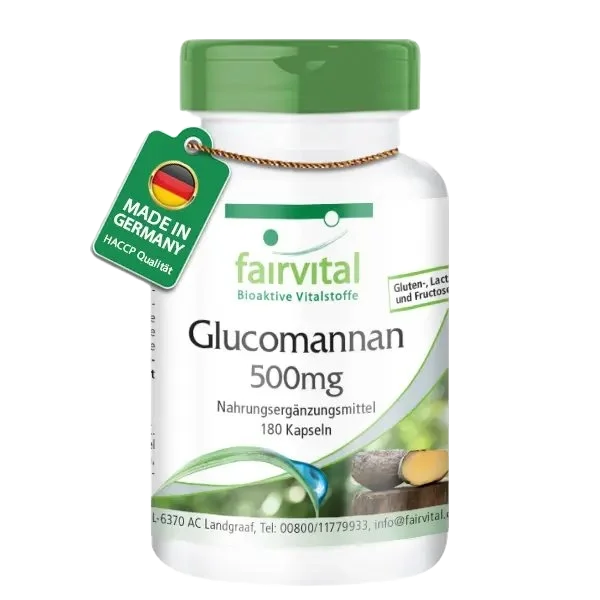 Glucomannan 500mg - 180 Capsules