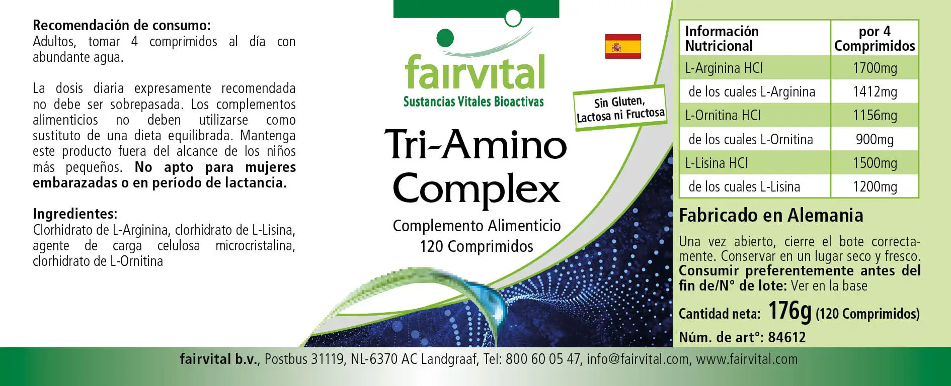 Complexe Tri-Amino - 120 comprimés