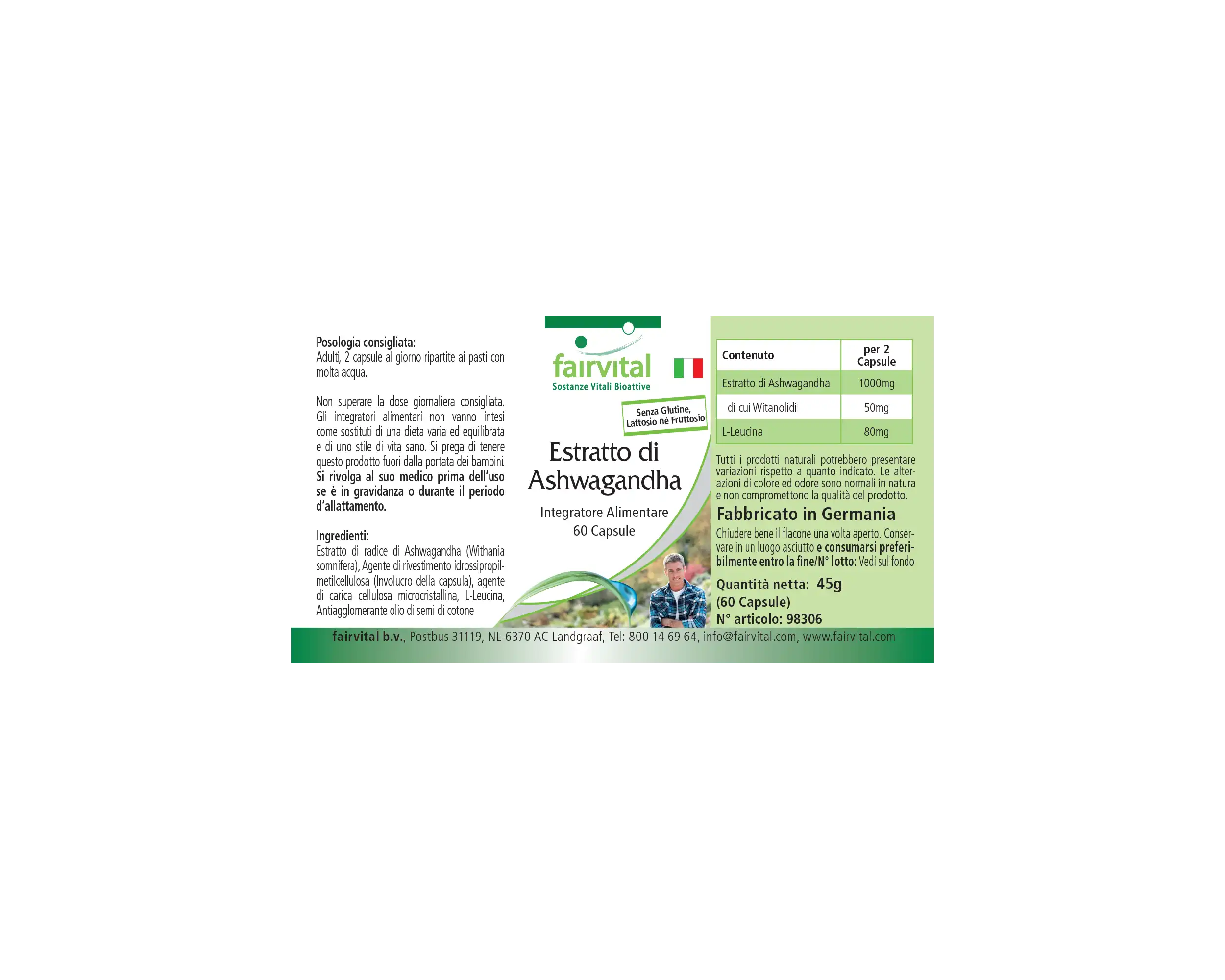 Ashwagandha 500mg - 60 gélules