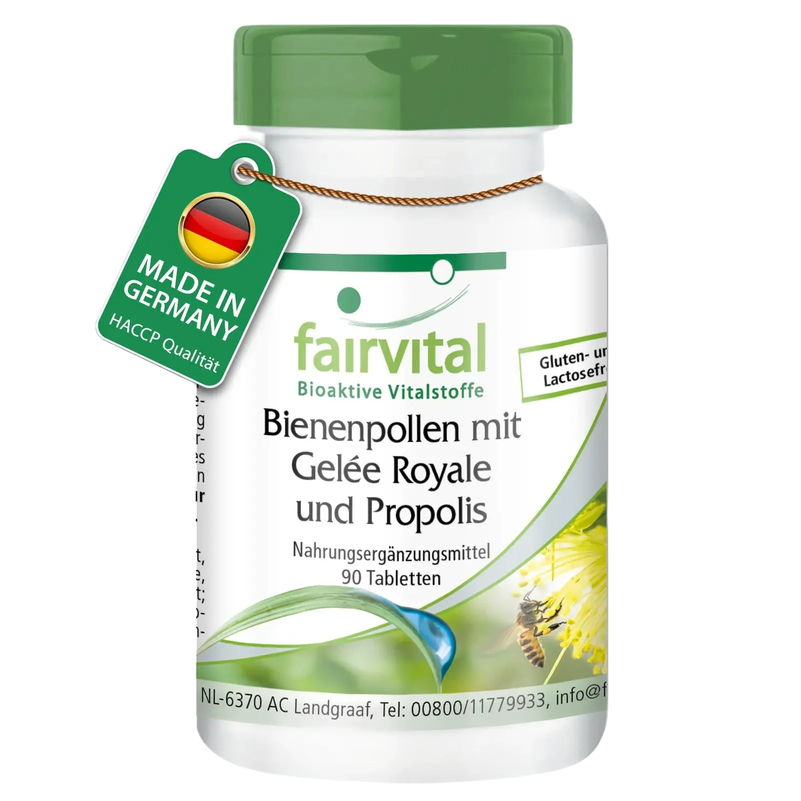 Bee pollen with royal jelly and propolis - 90 tablets Bee pollen with royal jelly and propolis - 90 tablets