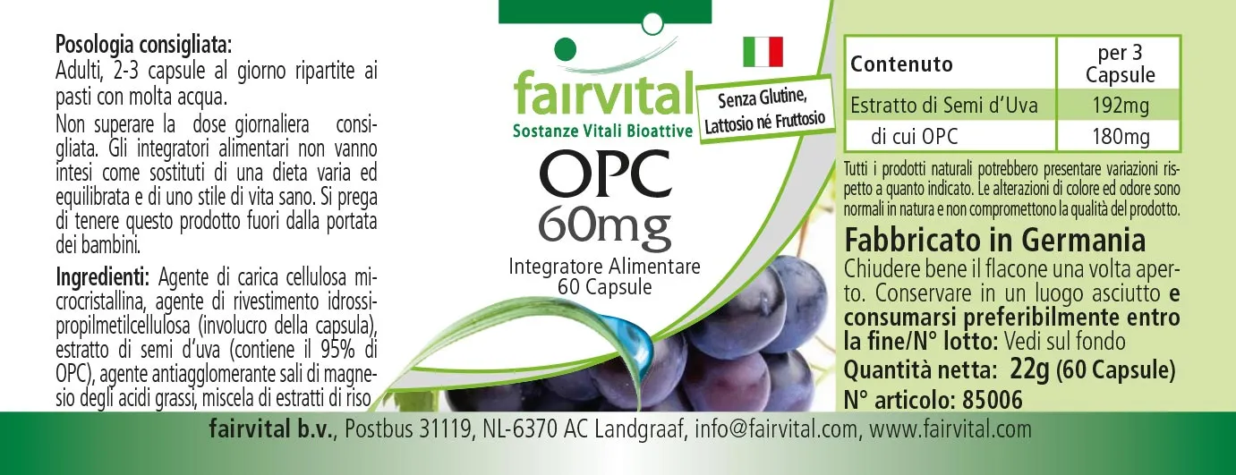 OPC 60mg - 60 capsules OPC 60mg - 60 capsules
