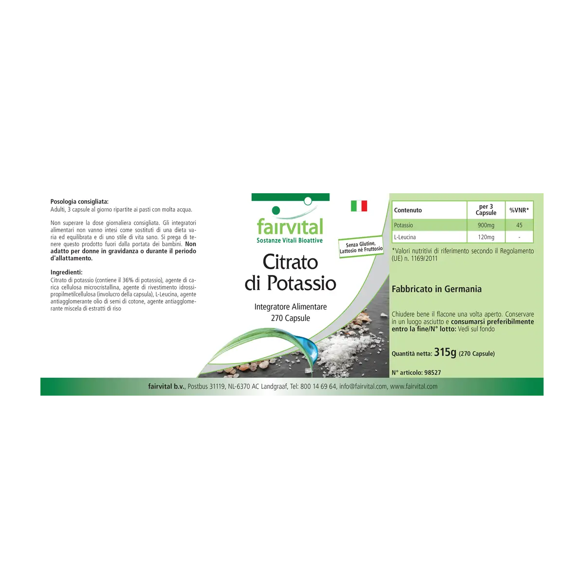 Potassium Citrate - 270 Capsules Potassium Citrate - 270 Capsules