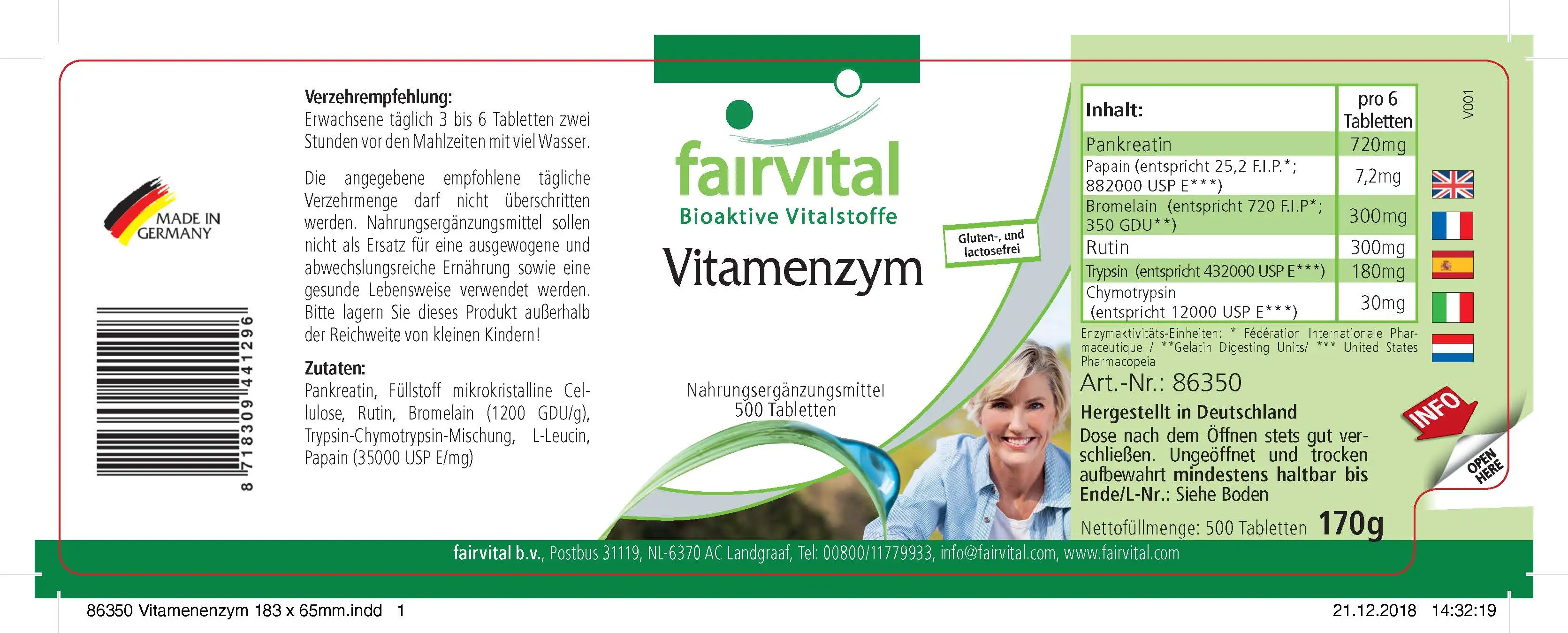 Vitamenzym - 500 tabletten Vitamenzym - 500 tabletten