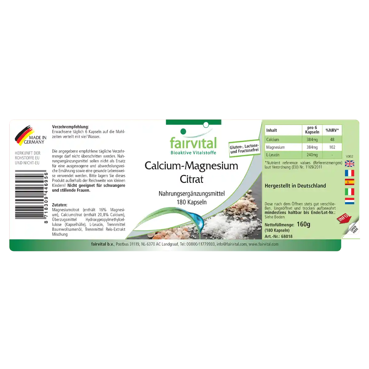 Calcium-magnesium citrate – 180 capsules Calcium-magnesium citrate – 180 capsules