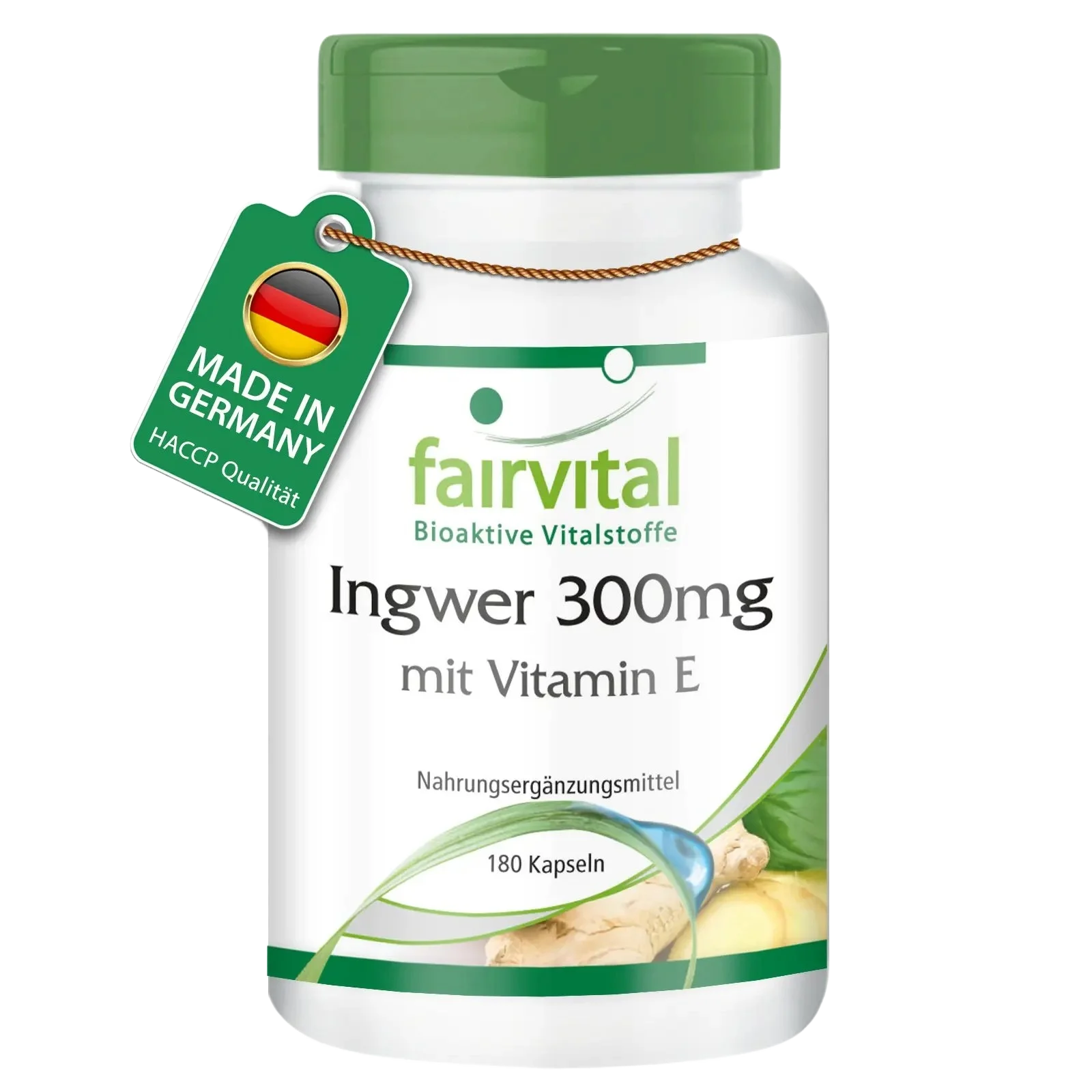 Ginger 300mg with Vitamin E - 180 Capsules