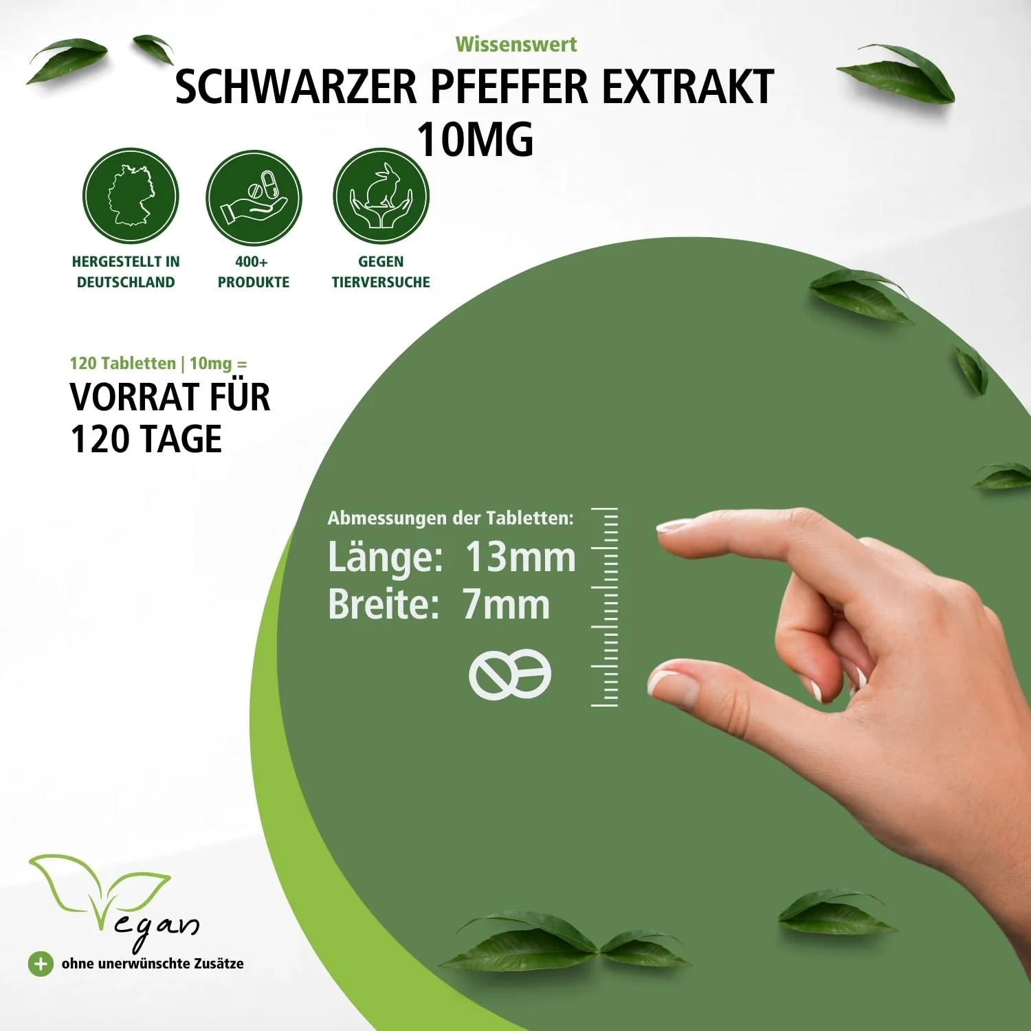 Zwarte peper extract 10mg