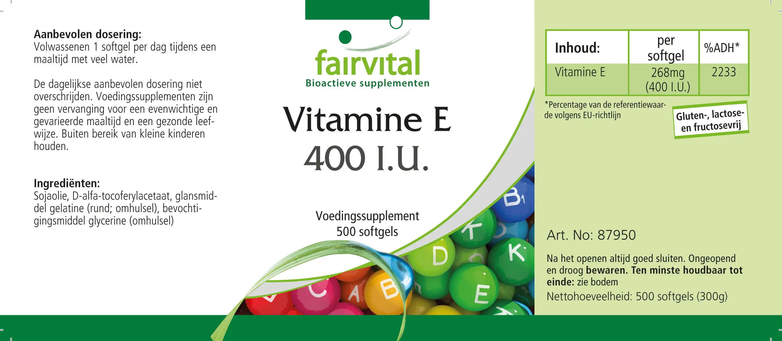 Vitamina E 400 I.E. bote grande - 500 Softgels