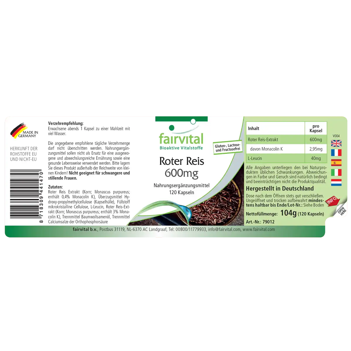 Rode Rijst 600mg Rode Rijst 600mg