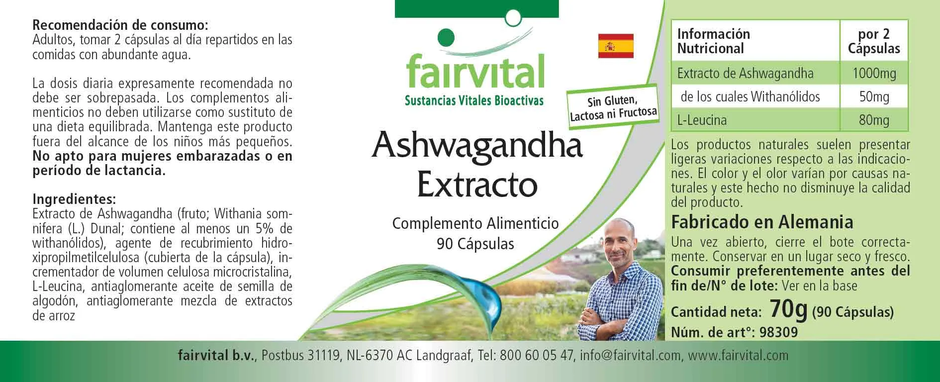 Ashwagandha-extract 500mg - 90 Capsules
