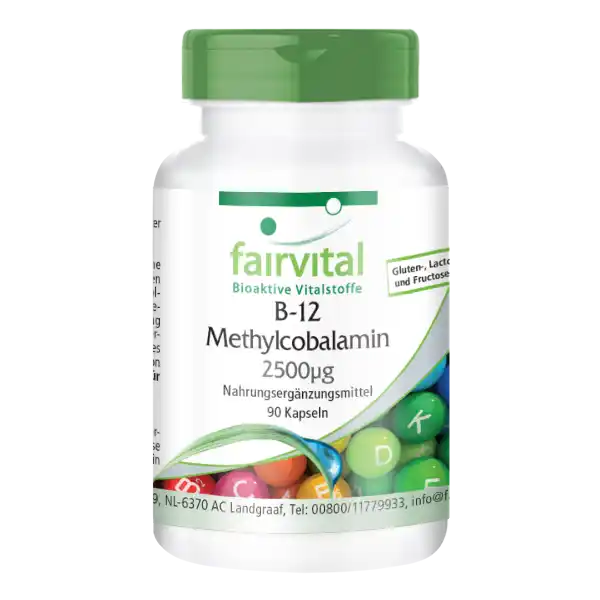 B12 Metilcobalamina 2500µg - 90 Cápsulas