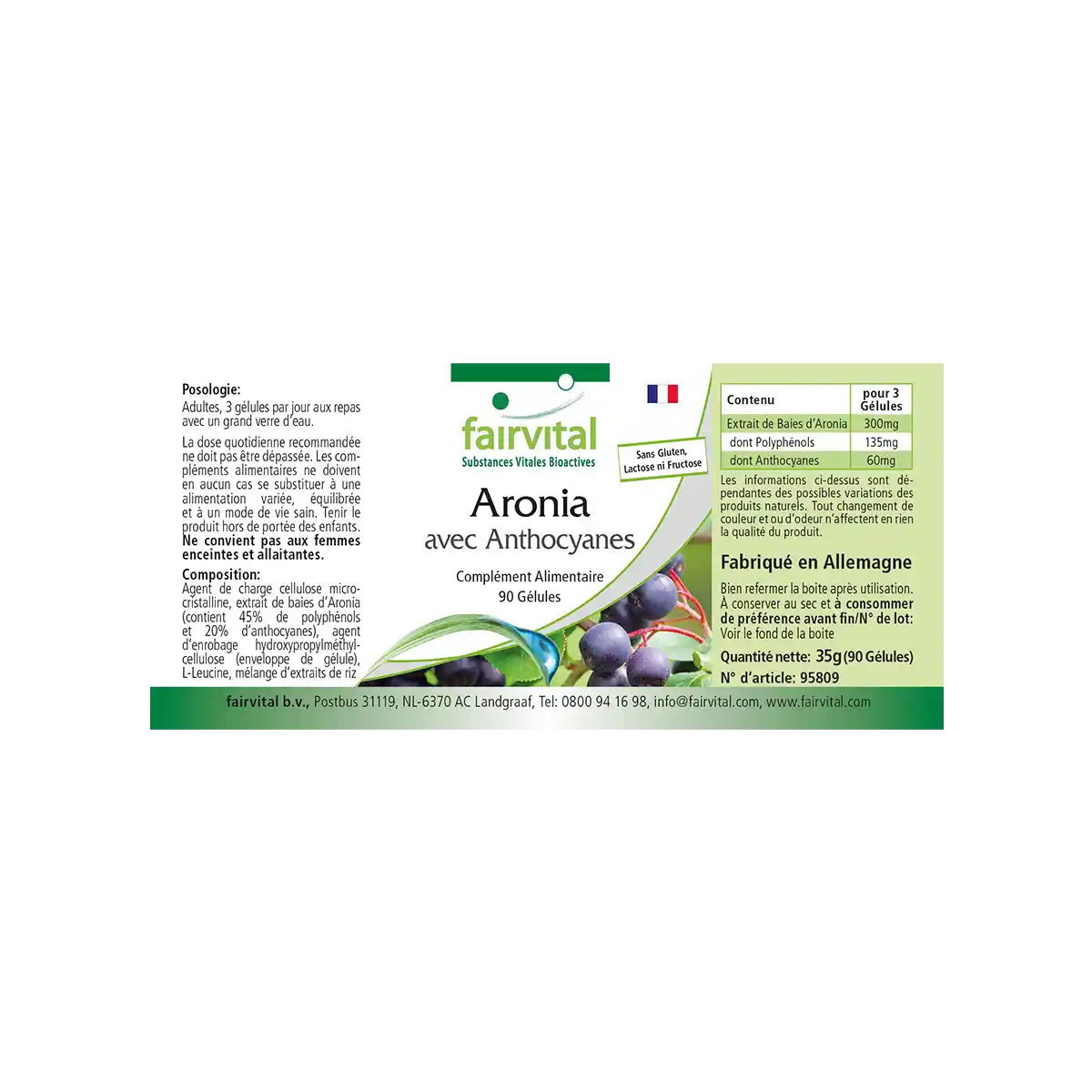 Aronia capsules with anthocyanins - 90 capsules Aronia capsules with anthocyanins - 90 capsules