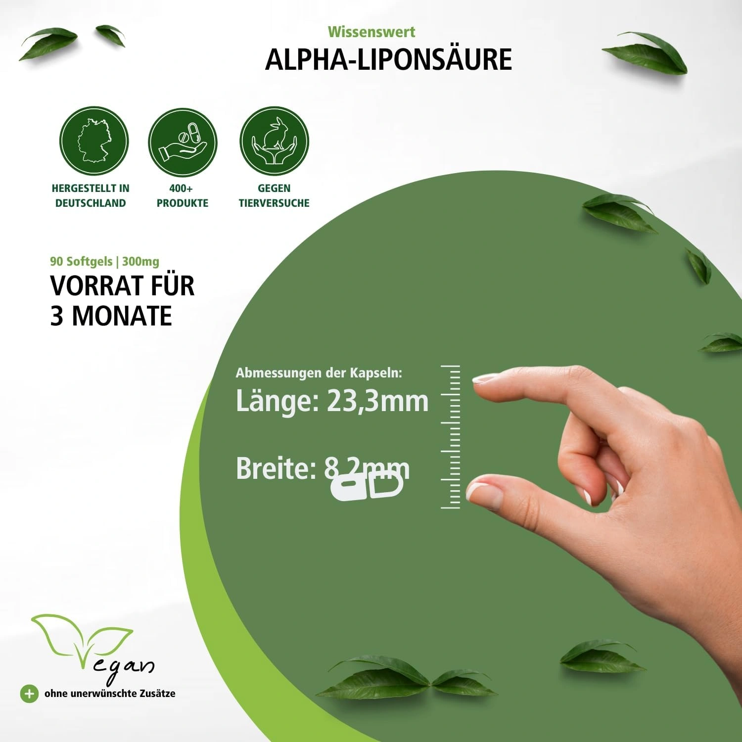 Acide alpha-lipoïque 300mg - 90 capsules molles
