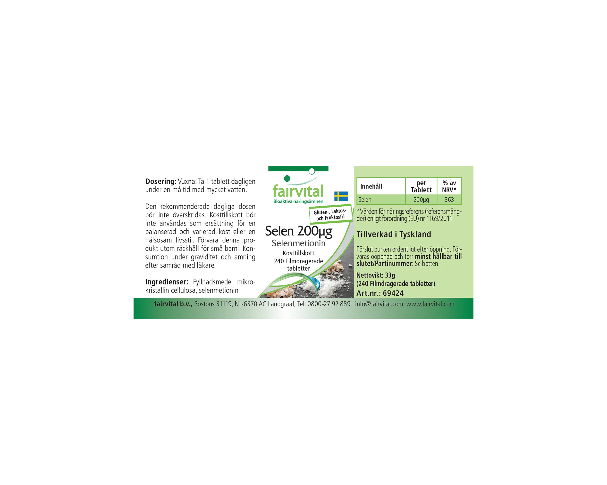 Selenium 200 µg selenomethionine - 240 filmomhulde tabletten - gemakkelijk te slikken - voor schildklier, immuunsysteem, haar en meer - meer dan 100% dagelijkse behoefte - vegan | Fairvital