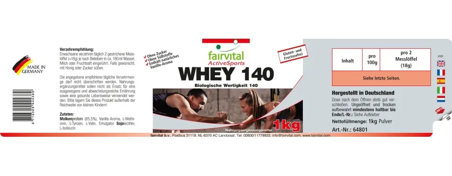 Whey 140 (1kg) Protéines de lactosérum Whey 140 (1kg) Protéines de lactosérum