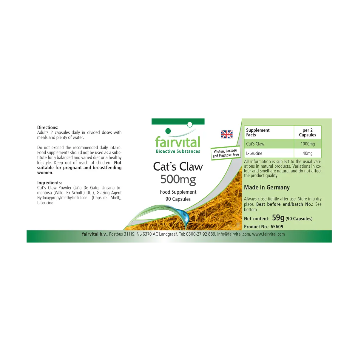 Cat's claw 500mg – 90 capsules