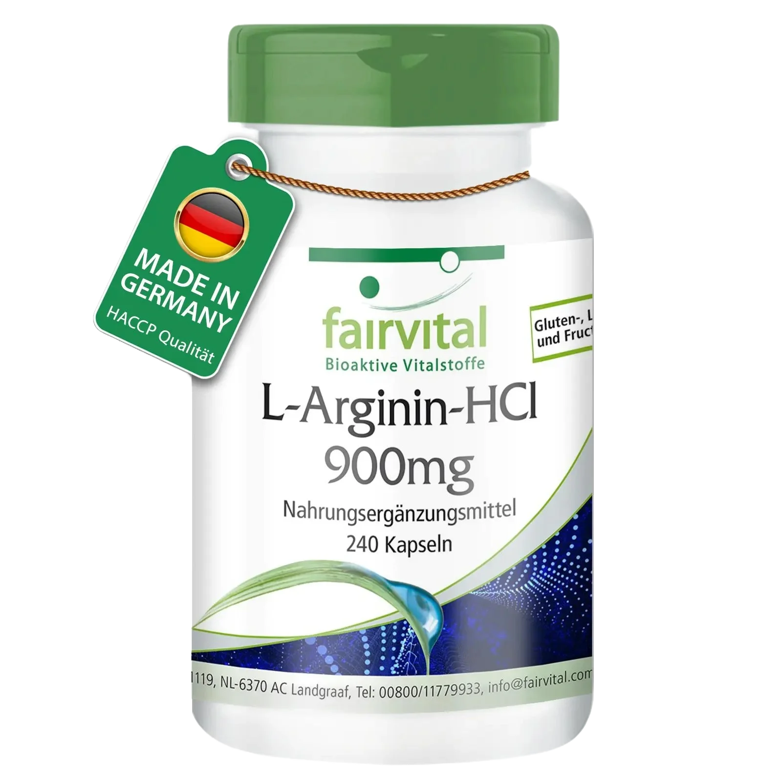 L-Arginine HCl 900mg - 240 Capsules