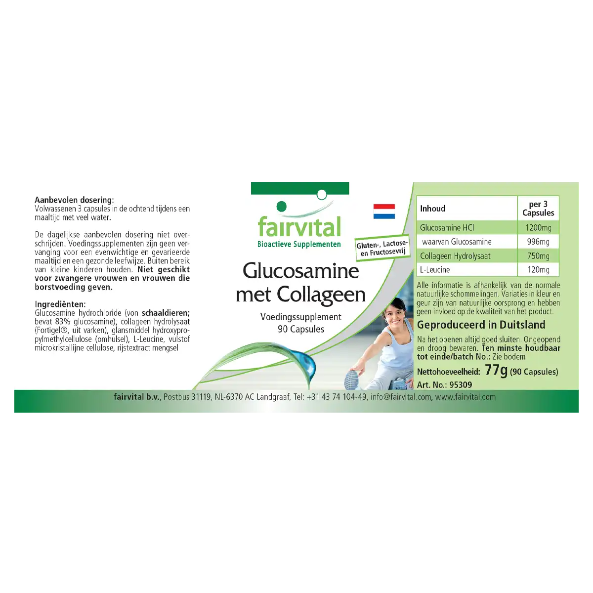 Glucosamine met collageen - 90 capsules Glucosamine met collageen - 90 capsules