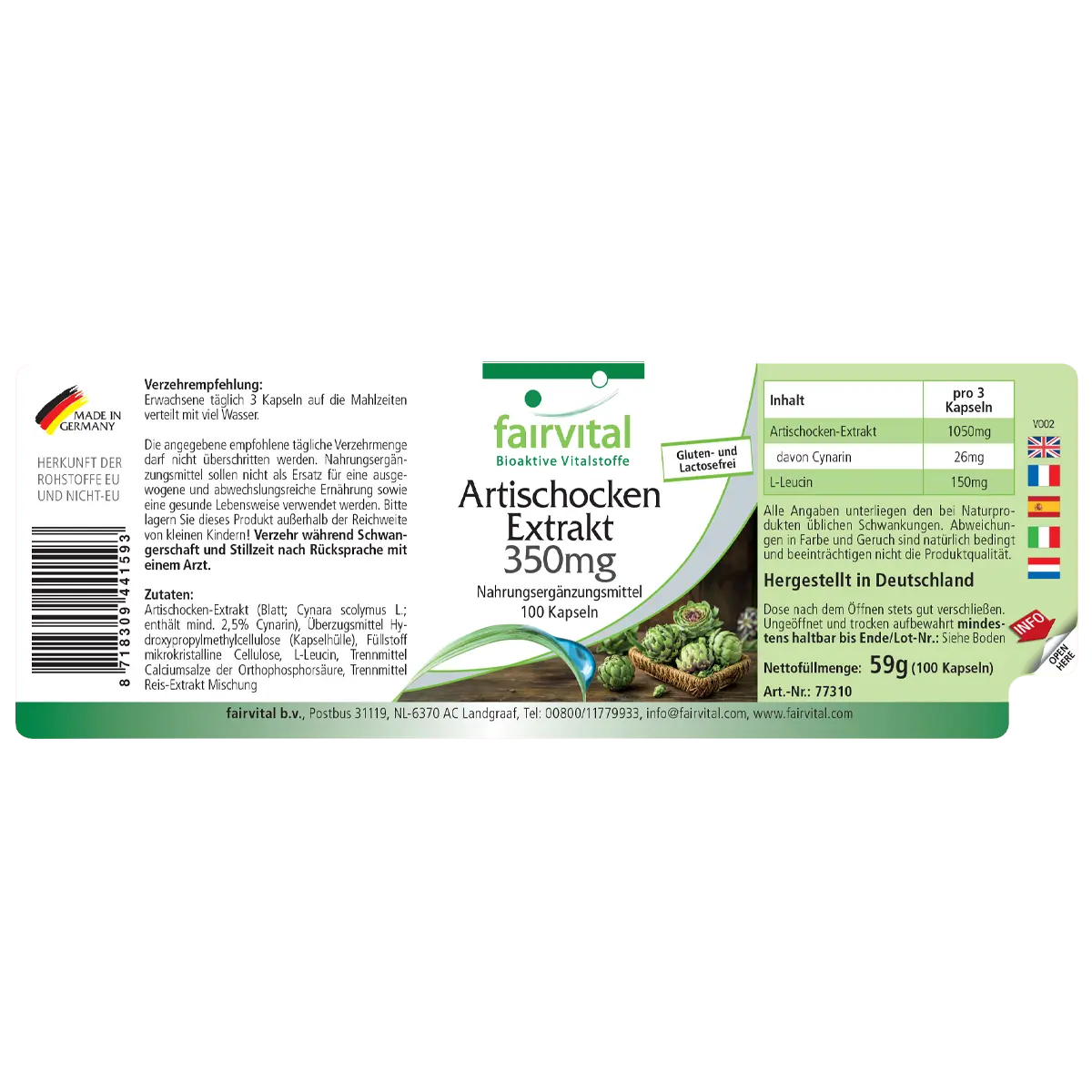 Artisjokextract 350mg Artisjokextract 350mg