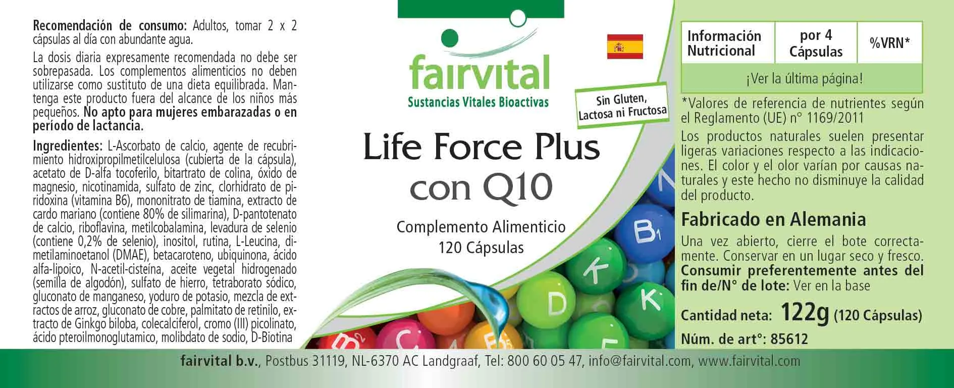 Life Force Plus met Q10 Life Force Plus met Q10