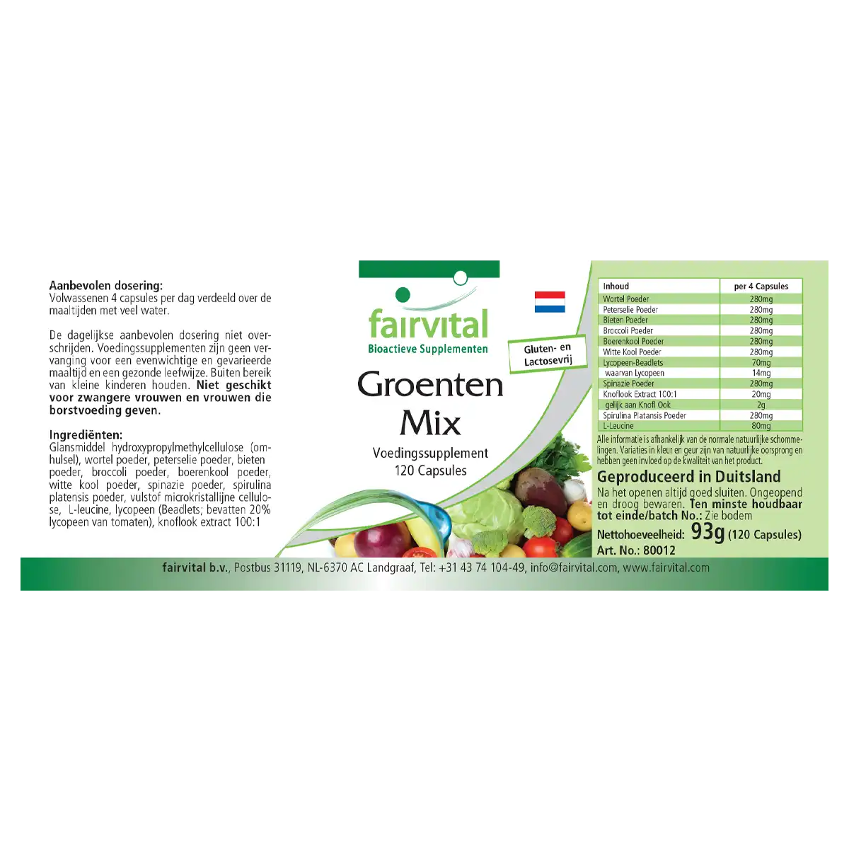 Groentenmix - 120 capsules Groentenmix - 120 capsules