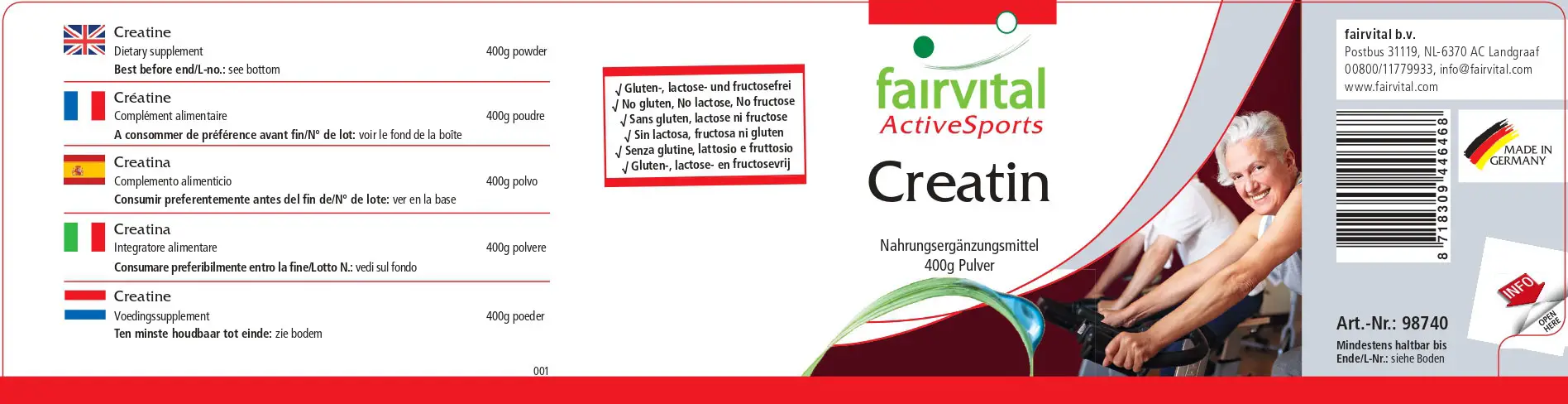 Creatina pura en polvo - 400g Creatina pura en polvo - 400g