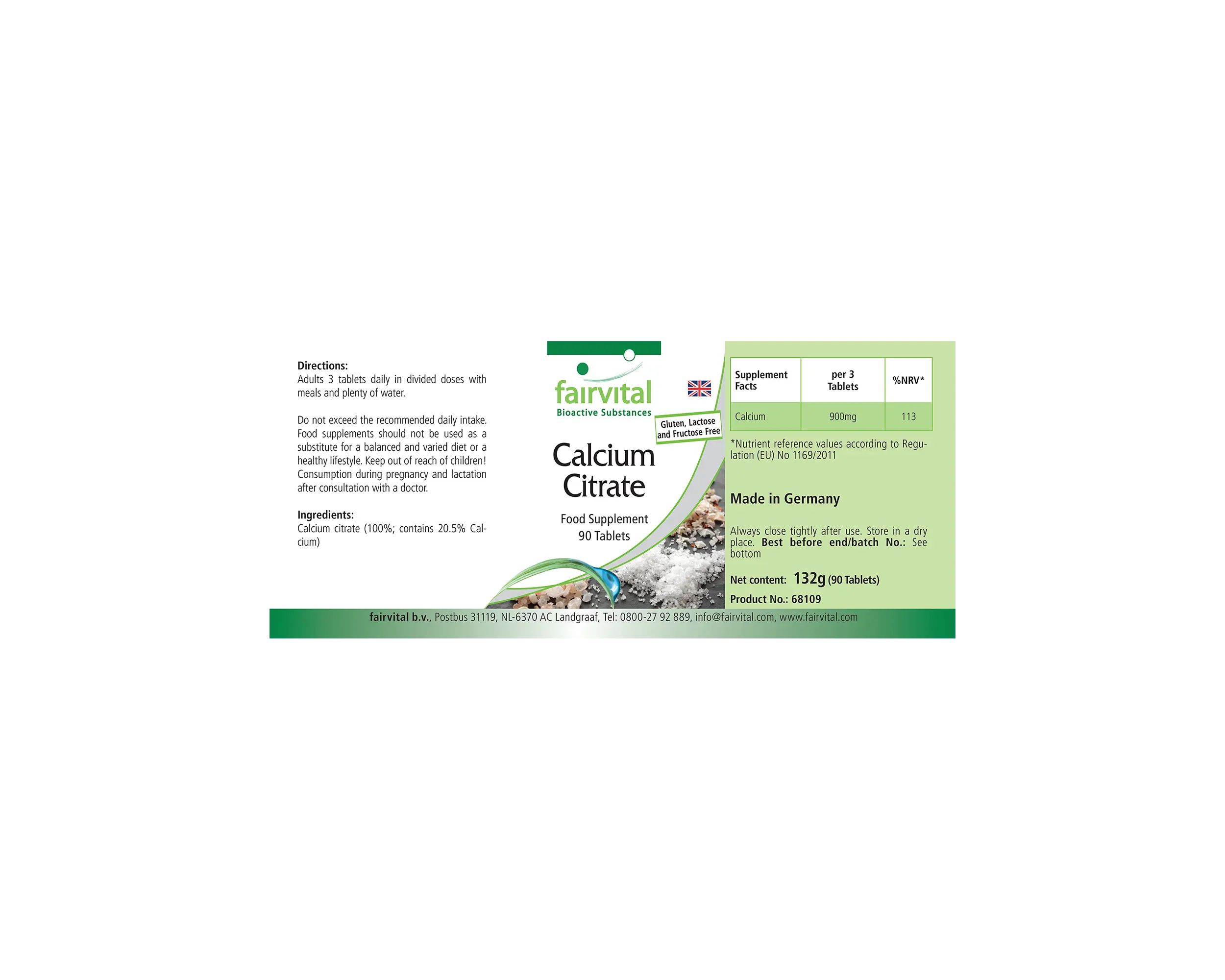 Calcium citrate containing 300mg calcium - 90 tablets