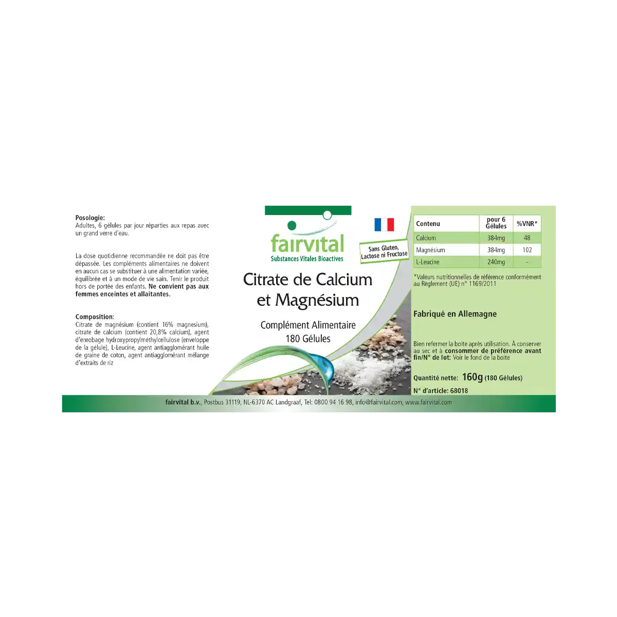 Calcium-magnesium citrate – 180 capsules Calcium-magnesium citrate – 180 capsules