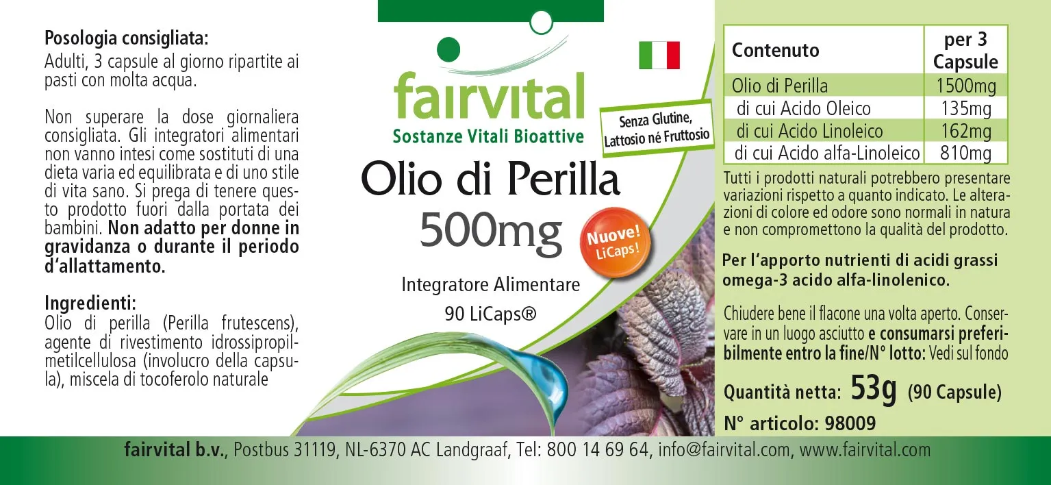 Perilla-olie 500mg - 90 LiCaps® Perilla-olie 500mg - 90 LiCaps®