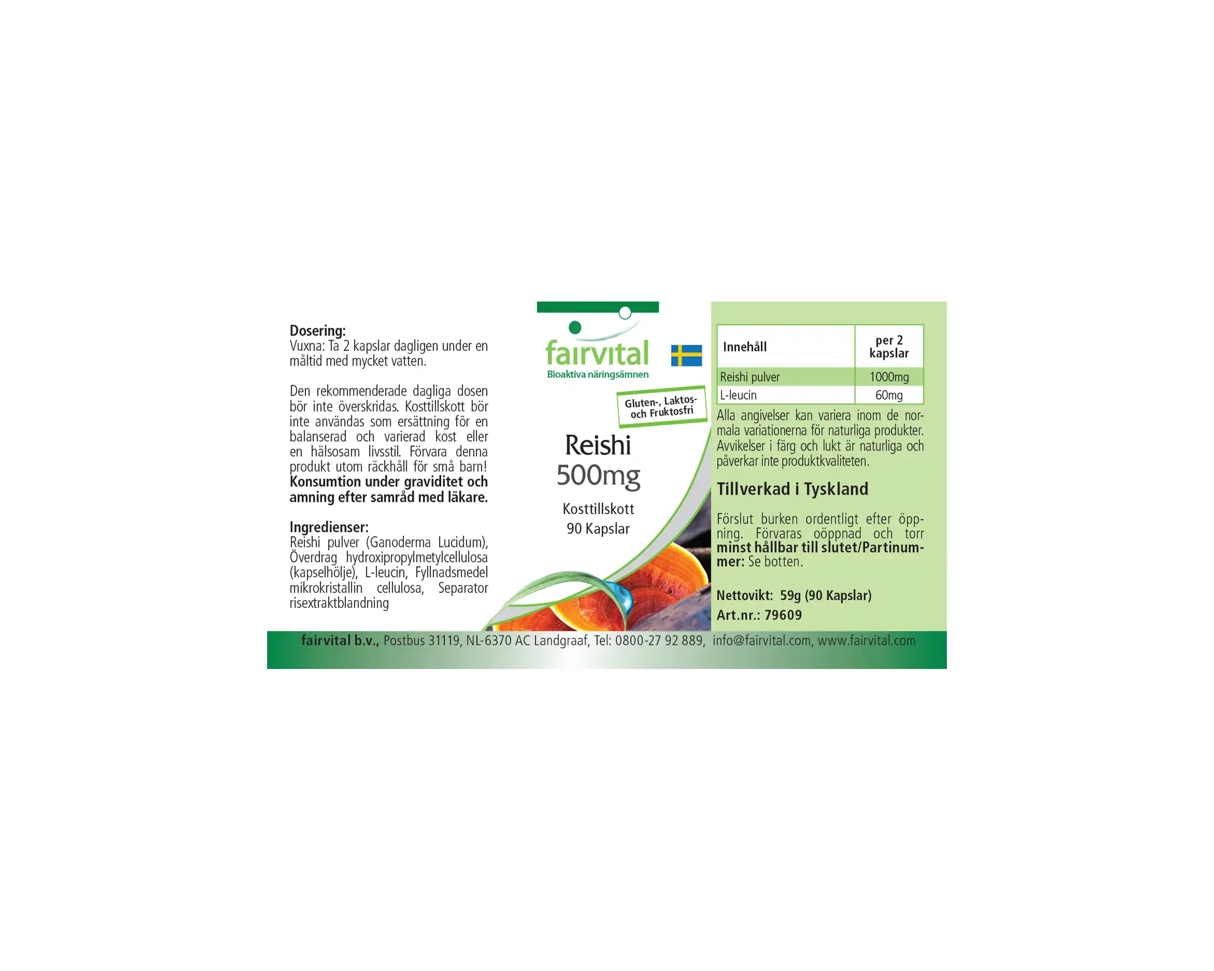 Reishi 500mg – 90 capsule Reishi 500mg – 90 capsule