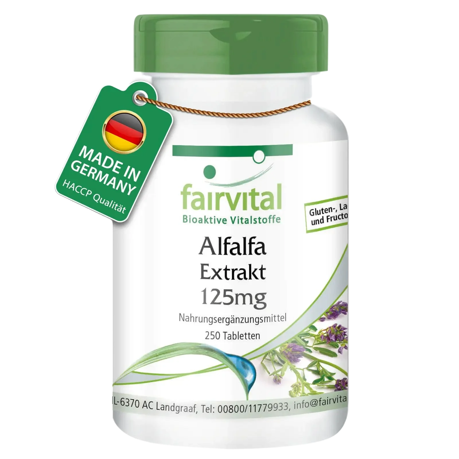 Alfalfa-extract 4:1 125mg - 250 tabletten Alfalfa-extract 4:1 125mg - 250 tabletten
