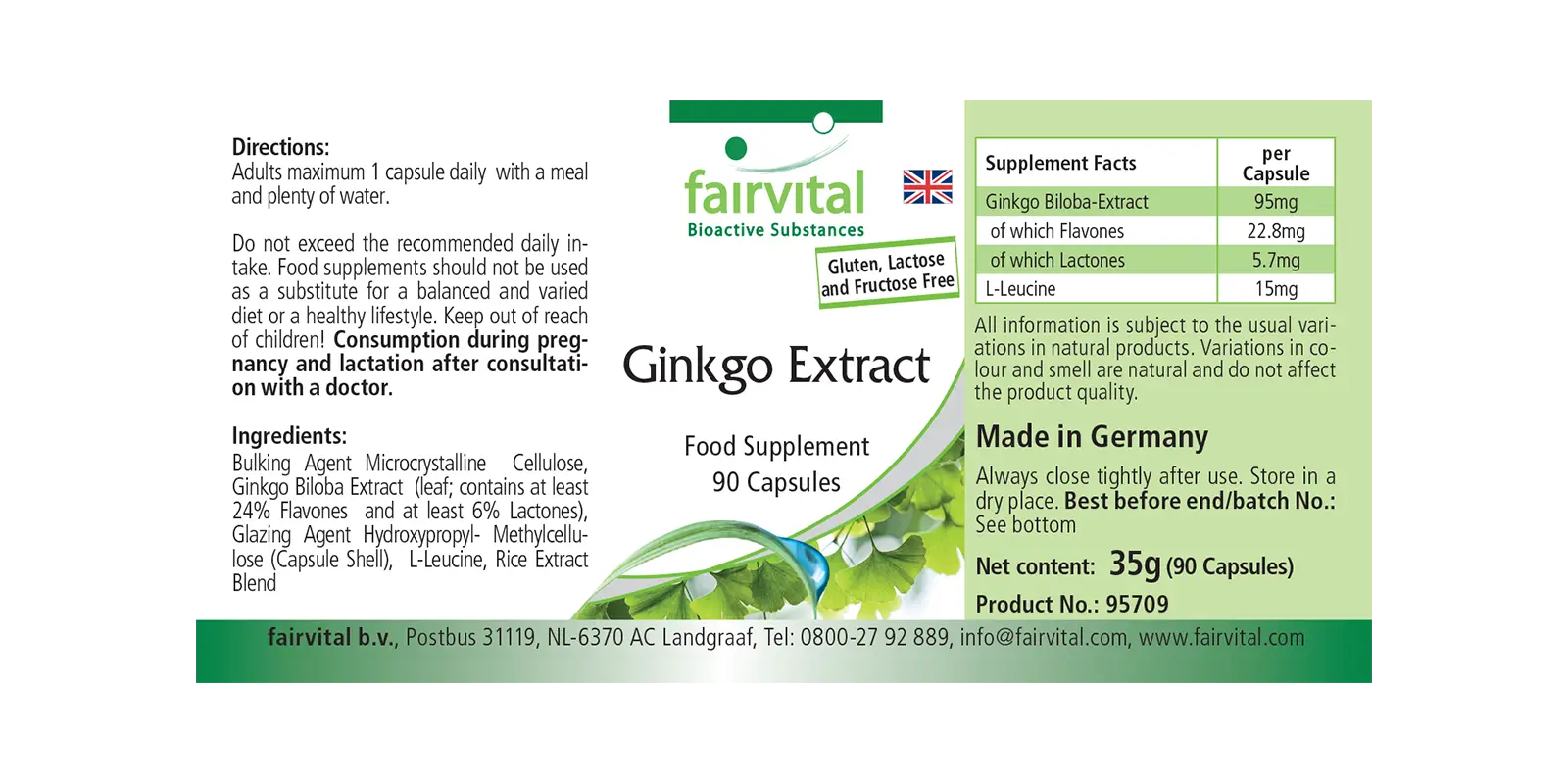 Ginkgo-extract 100mg - 90 capsules Ginkgo-extract 100mg - 90 capsules