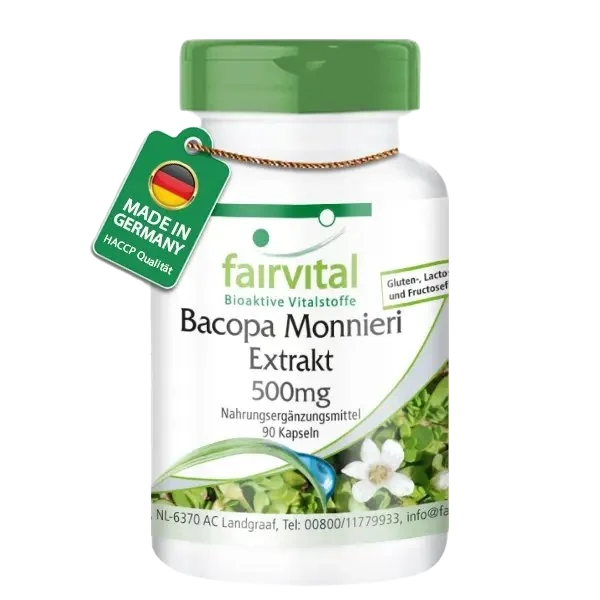 Bacopa Monnieri Extract 500mg - 90 Capsules