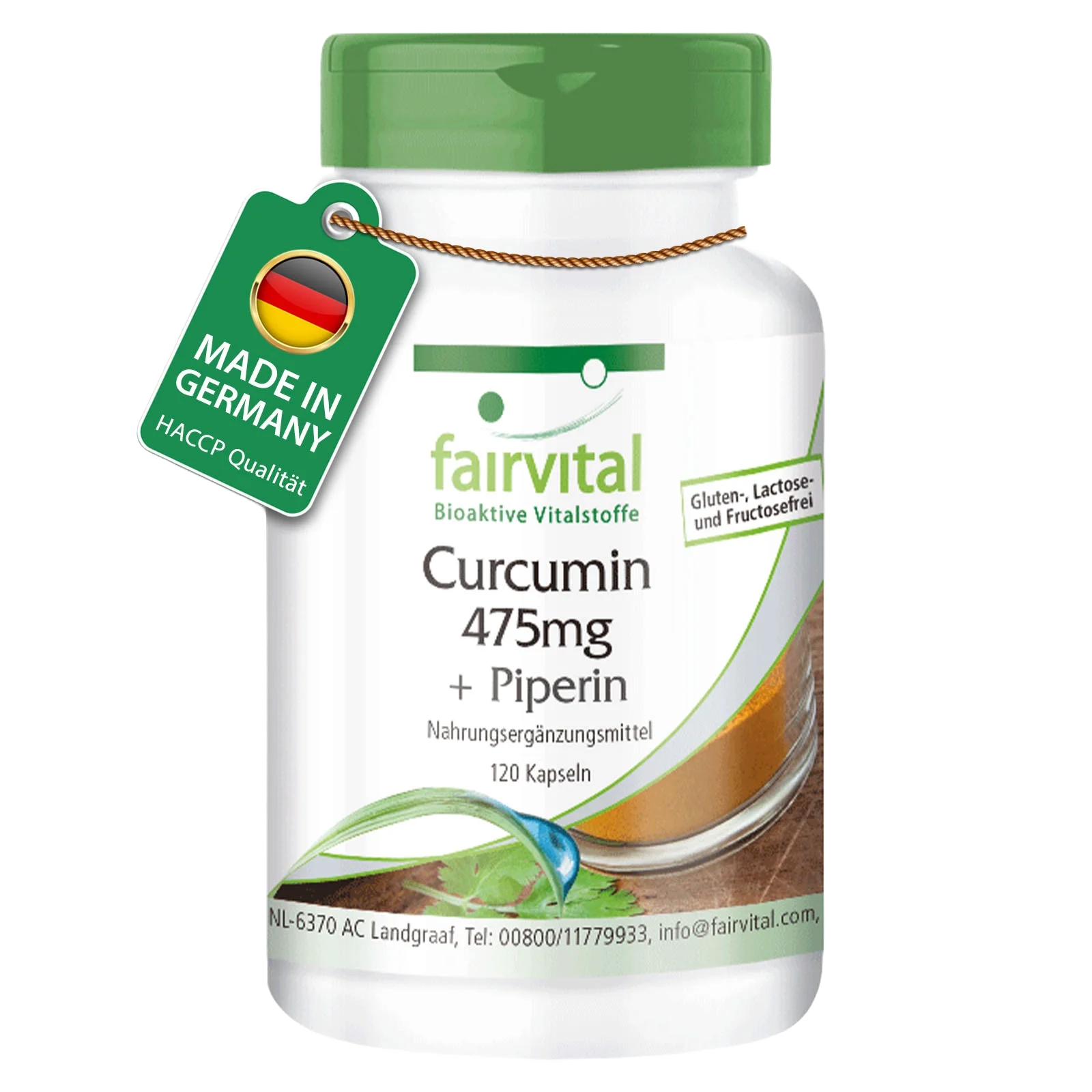 Curcumine 475mg + piperine - 120 Capsules