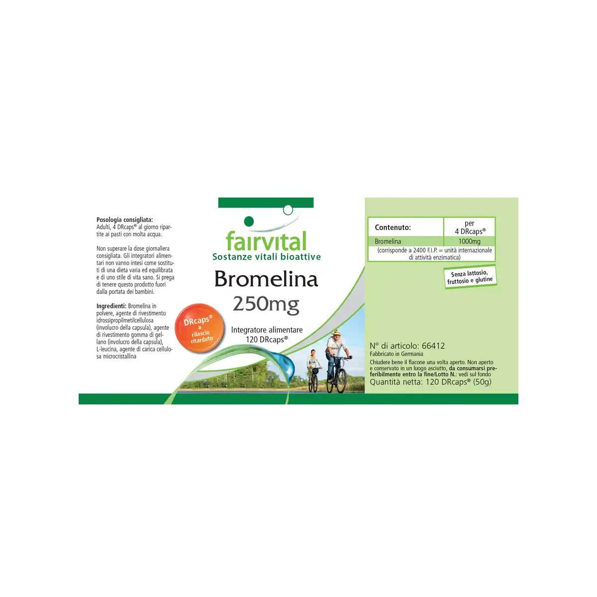 Bromelaïne 250mg - 120 DRCaps®, gastroresistent Bromelaïne 250mg - 120 DRCaps®, gastroresistent